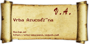 Vrba Azucséna névjegykártya